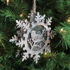 6" Brown And Gray Pre-Lit Snowflake With Bird Christmas Ornament -Christmas Decoration Store e179bphauaxsylsttvr69vi007bapau8 10741.1667575975