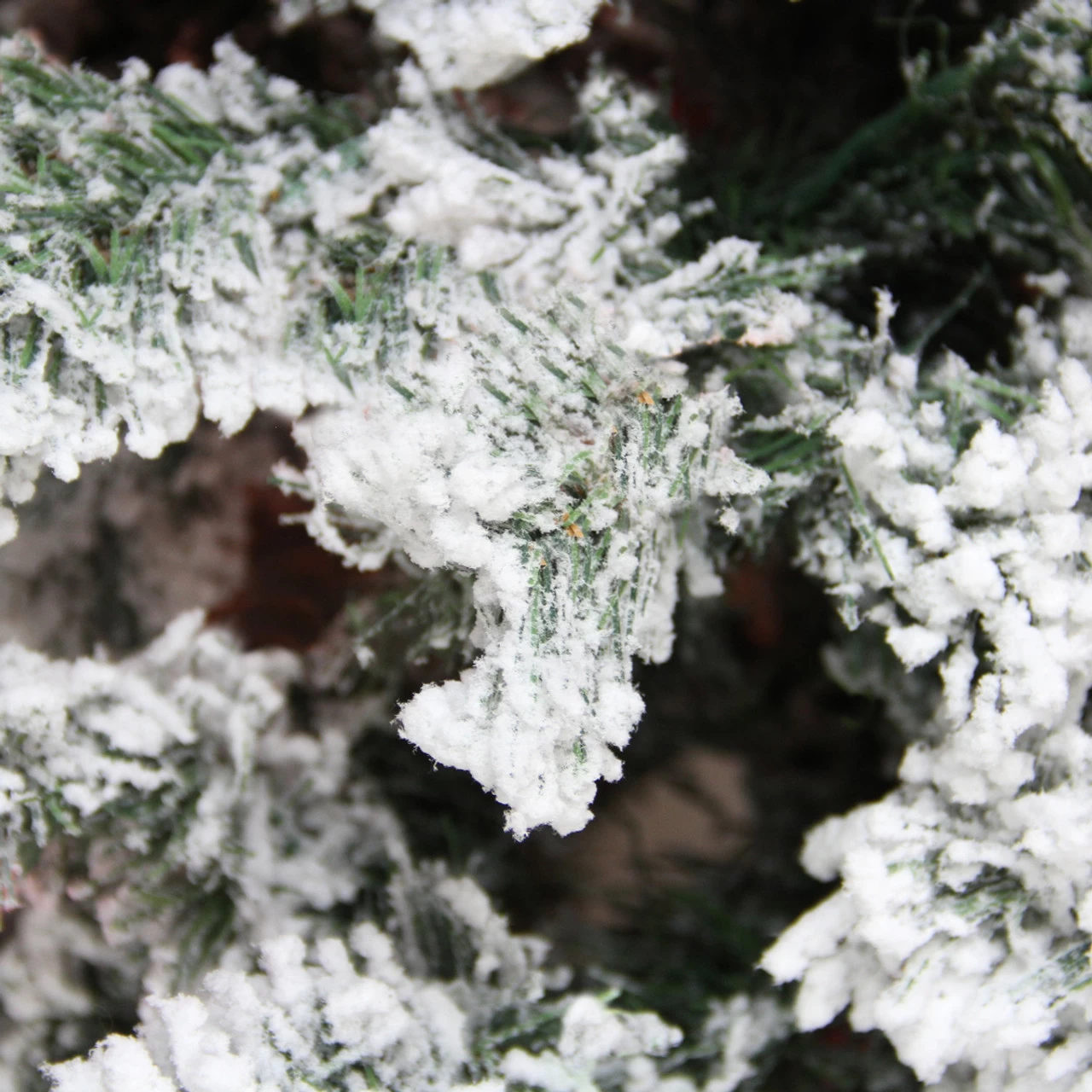 7.5' Green Heavily Flocked Pine Medium Artificial Christmas Tree - Unlit 4 7.5' Green Heavily Flocked Pine Medium Artificial Christmas Tree - Unlit - Image 2