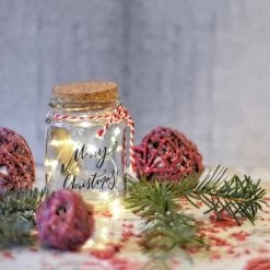 100 Warm White LED Micro Fairy Lights - 16.25 Ft Copper Wire -Christmas Decoration Store fairylights jar lifestyle 11065.1671319095