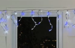 100ct Blue And Pure White LED Wide Angle Icicle Christmas Lights, 5.5 Ft White Wire -Christmas Decoration Store ggksnk0tirw8pcrzdoaufjjgr2vd7dyu 14673.1667657569
