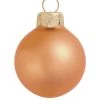 28ct Burnt Orange Glass Matte Christmas Ball Ornaments 2" (50mm)