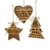 Club Pack Of 24 Wooden Brown Heart, Star And Tree Shaped Hanging Ornaments 4.33" -Christmas Decoration Store hkz9xyranpvqyxxhzqgh8tovvl56394y 24665.1667536468
