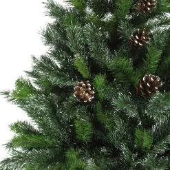 7' Full Snowy Delta Pine With Cones Artificial Christmas Tree, Unlit -Christmas Decoration Store hycxfp6eirhauneghge6cdbznk0rar2c 27350.1684869065