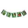 10-Count Green And Red Shimmering "PEACE" Lighted Mini Christmas Garland, 4.5ft White Wire