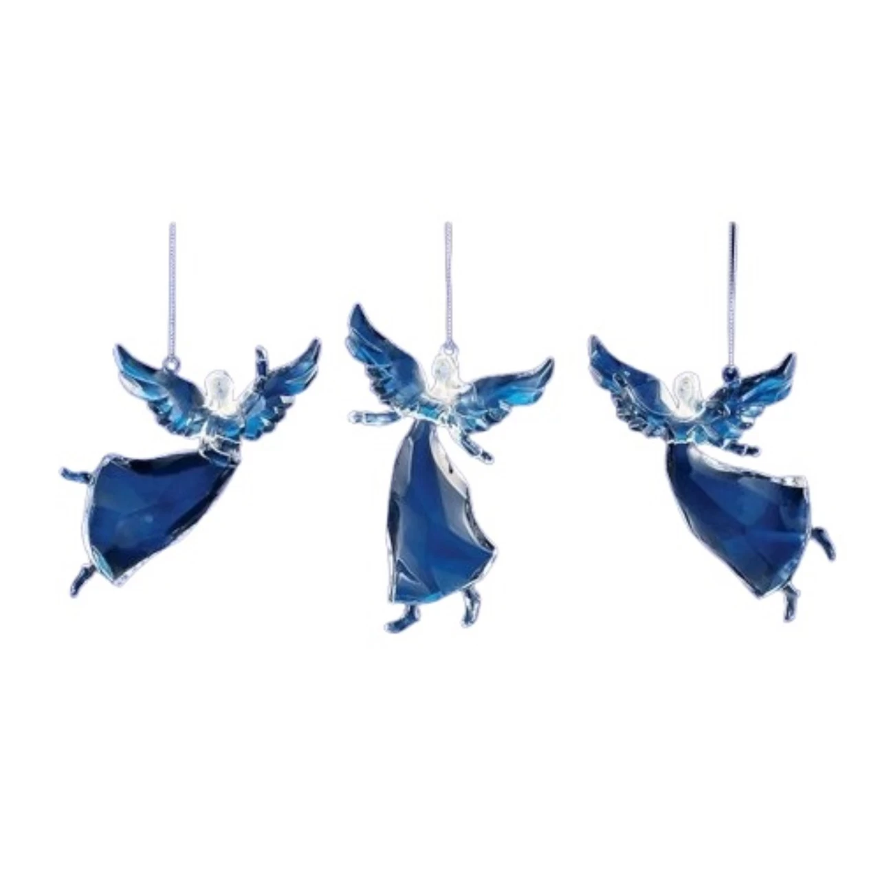 Club Pack Of 36 Blue Icy Crystal Religious Christmas Dancing Angel Ornaments 3.5" 3 Club Pack Of 36 Blue Icy Crystal Religious Christmas Dancing Angel Ornaments 3.5"