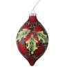 Red And Green Geometric Plaid Mistletoe Finial Glass Christmas Ornament 4.75" (120mm) -Christmas Decoration Store k4hverutt7u4gf4sslt5ywgbw4pmpesq 76628.1667575976