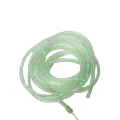 12' Solar Powered Multi-Function Green LED Indoor/Outdoor Christmas Rope Lights With Ground Stake