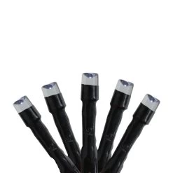 192 Battery Operated White LED 8-Function Christmas Lights - 47.75 Ft Black Wire