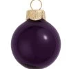 Shiny Purple Glass Ball Christmas Ornament 7" (177mm)