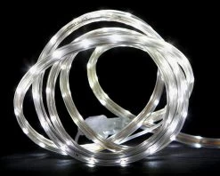 Pure White LED Linear Outdoor Christmas Tape Light - 10 Ft White Wire
