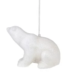 5" White Glitter Sitting Polar Bear Christmas Hanging Ornament -Christmas Decoration Store meravic r7084 3 50903.1667578537