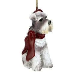 3.5" Gray Mini Schnauzer Dog Christmas Ornament -Christmas Decoration Store minis 3 90182.1667614656