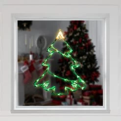 15" Green And Yellow Lighted Christmas Tree Window Silhouette Decoration -Christmas Decoration Store nmbdmxpw0fjg0emv8crhuu30tdkxoodb 27533.1667656686