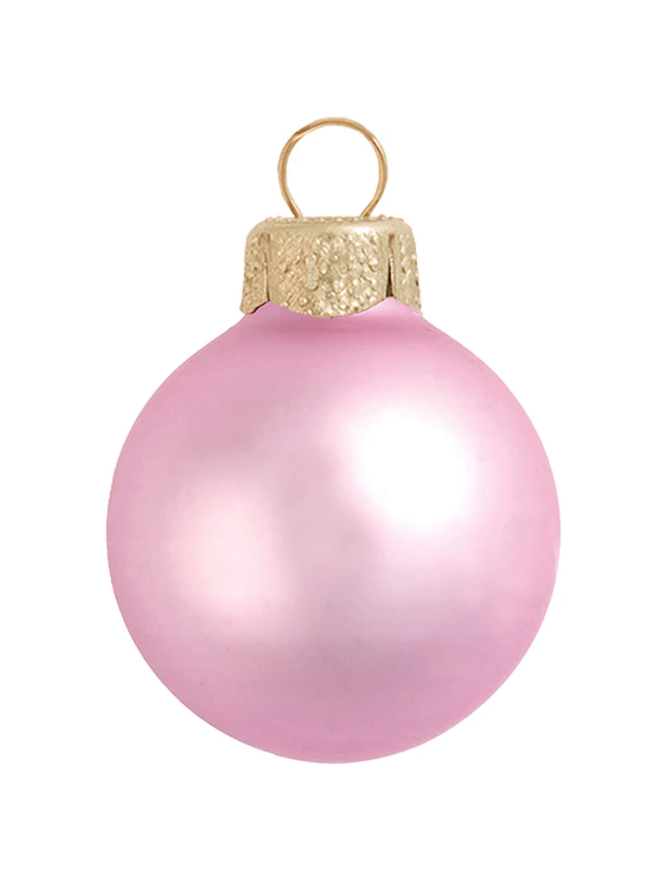 2ct Pink Matte Glass Christmas Ball Ornaments 6" (152mm) 3 2ct Pink Matte Glass Christmas Ball Ornaments 6" (152mm)