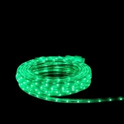 Green LED Outdoor Christmas Linear Tape Lighting - 30 Ft Clear Tube