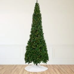 16' Pre-Lit Commercial Pendleton Spruce Slim Artificial Christmas Tree, Multicolor Lights