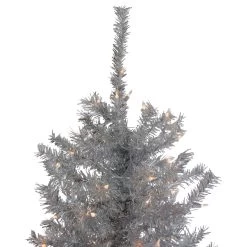 7.5' Pre-Lit Silver Tinsel Pine Slim Artificial Christmas Tree - Clear Lights 10 7.5' Pre-Lit Silver Tinsel Pine Slim Artificial Christmas Tree - Clear Lights -Christmas Decoration Store northlight20gb91012 same20as20gb91014 3 71941.1667530426