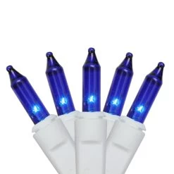 150 Blue Heavy-Duty Commercial Grade Icicle Christmas Lights - 8.5 Ft White Wire