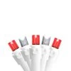 100-Count Red And Pure White LED Wide Angle Icicle Christmas Lights - 5.5ft White Wire