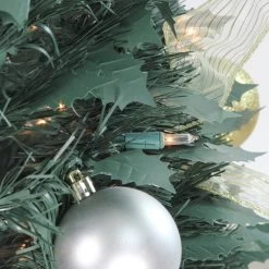6' Pre-Lit Silver And Gold Pre-Decorated Pop-Up Artificial Christmas Tree, Clear Lights -Christmas Decoration Store northlight20sm15299 3 81657.1667584077