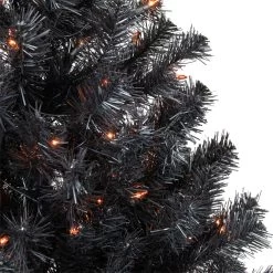 4ft Pre-Lit Black Noble Spruce Artificial Halloween Tree, Orange Lights -Christmas Decoration Store northlight20z92380 cxpix 00520.1669140865