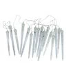 16ct Transparent Dripping Icicles Snowfall Christmas Light Tubes - 14.25 Ft Clear Wire