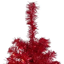 4' Pre-Lit Slim Red Artificial Christmas Tree - Clear Lights -Christmas Decoration Store northlight b83508 1 50404.1667488436