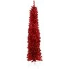 6' Pencil Red Tinsel Artificial Christmas Tree - Unlit