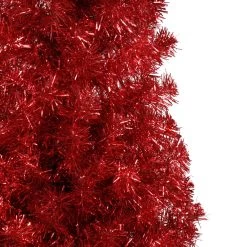 6' Pencil Red Tinsel Artificial Christmas Tree - Unlit -Christmas Decoration Store northlight b83511 2 08131.1669400514