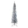 6' Pencil Silver Tinsel Artificial Christmas Tree - Unlit