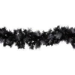 6' Pre-Lit Black Artificial Christmas Garland With Timer - Warm White LED Lights -Christmas Decoration Store northlight b83536 2 99659.1684767926
