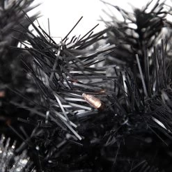 6' Pre-Lit Black Artificial Christmas Garland With Timer - Warm White LED Lights -Christmas Decoration Store northlight b83536 4 50038.1684767927