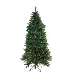 6.5' Pre-Lit Slim Eastern Pine Artificial Christmas Tree - Clear Lights