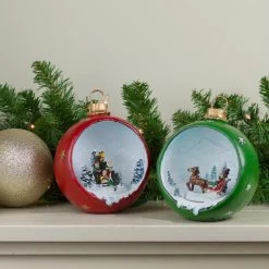 Set Of 2 LED Lighted Winter Scene Christmas Ornament Decorations 5.75" -Christmas Decoration Store northlight dw27706 4 55494.1667572700