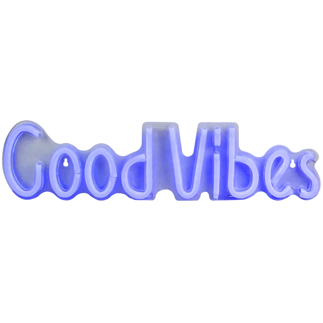 19” Bright Blue Neon Style Good Vibes LED Lighted Wall Sign 4 19” Bright Blue Neon Style Good Vibes LED Lighted Wall Sign - Image 2