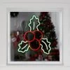 12" LED Lighted Neon Style Holly Berries Christmas Window Silhouette -Christmas Decoration Store northlight fm94467 on20black 81928.1667540258