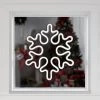 15" White LED Lighted Neon Style Snowflake Christmas Window Silhouette -Christmas Decoration Store northlight fm94473 1 on20black 29106.1667531000