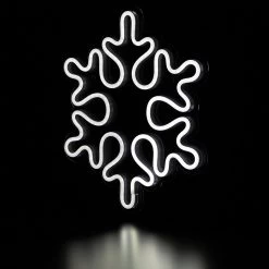 15" White LED Lighted Neon Style Snowflake Christmas Window Silhouette -Christmas Decoration Store northlight fm94473 220 42331.1667531002