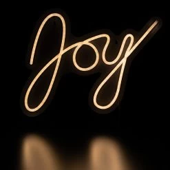 15" White LED Lighted "Joy" Neon Style Christmas Sign -Christmas Decoration Store northlight fm94481 on20black 69204.1681755938