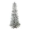 4' Slim Flocked Alpine Artificial Christmas Tree, Unlit -Christmas Decoration Store northlight gb16055 1 14181.1667655542