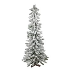 4' Slim Flocked Alpine Artificial Christmas Tree, Unlit