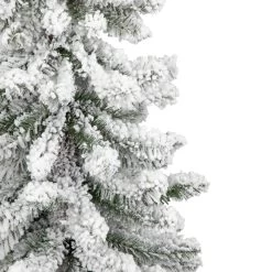 4' Slim Flocked Alpine Artificial Christmas Tree, Unlit -Christmas Decoration Store northlight gb16055 2updated 04621.1667655543