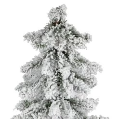 4' Slim Flocked Alpine Artificial Christmas Tree, Unlit -Christmas Decoration Store northlight gb16055 3updated 31283.1667655543
