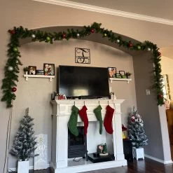 9' X 10" Pre-Lit Windsor Pine Artificial Christmas Garland - Clear Lights -Christmas Decoration Store northlight gb20ygc810 gr cxpic 84754.1675793416