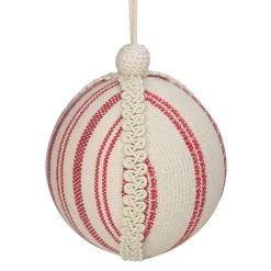 4.75" White And Red Striped Ball Christmas Ornament With Rope Accent 8 4.75" White And Red Striped Ball Christmas Ornament With Rope Accent -Christmas Decoration Store northlight gb28221 1 90261.1667531272