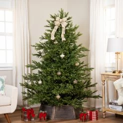 6.5' Pre-Lit Full Oregon Noble Fir Artificial Christmas Tree - Warm White LED Lights