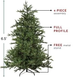 6.5' Pre-Lit Full Oregon Noble Fir Artificial Christmas Tree - Warm White LED Lights -Christmas Decoration Store northlight gb516800438 thumbnail 2 42669.1667536345