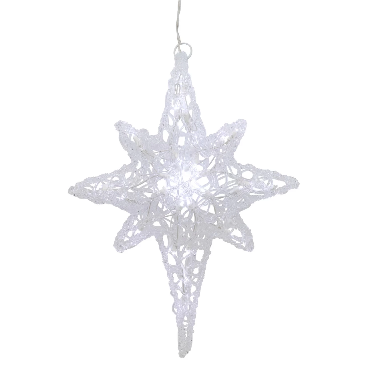 24" Color Changing Blue And White LED Bethlehem Star Hanging Christmas Decoration 8 24" Color Changing Blue And White LED Bethlehem Star Hanging Christmas Decoration - Image 6