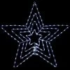 24" LED Lighted Layered Stars 8 Function Christmas Window Silhouette