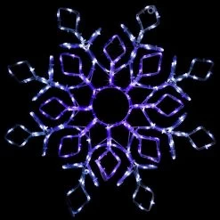 23" Lighted Snowflake Window Silhouette Christmas Decoration